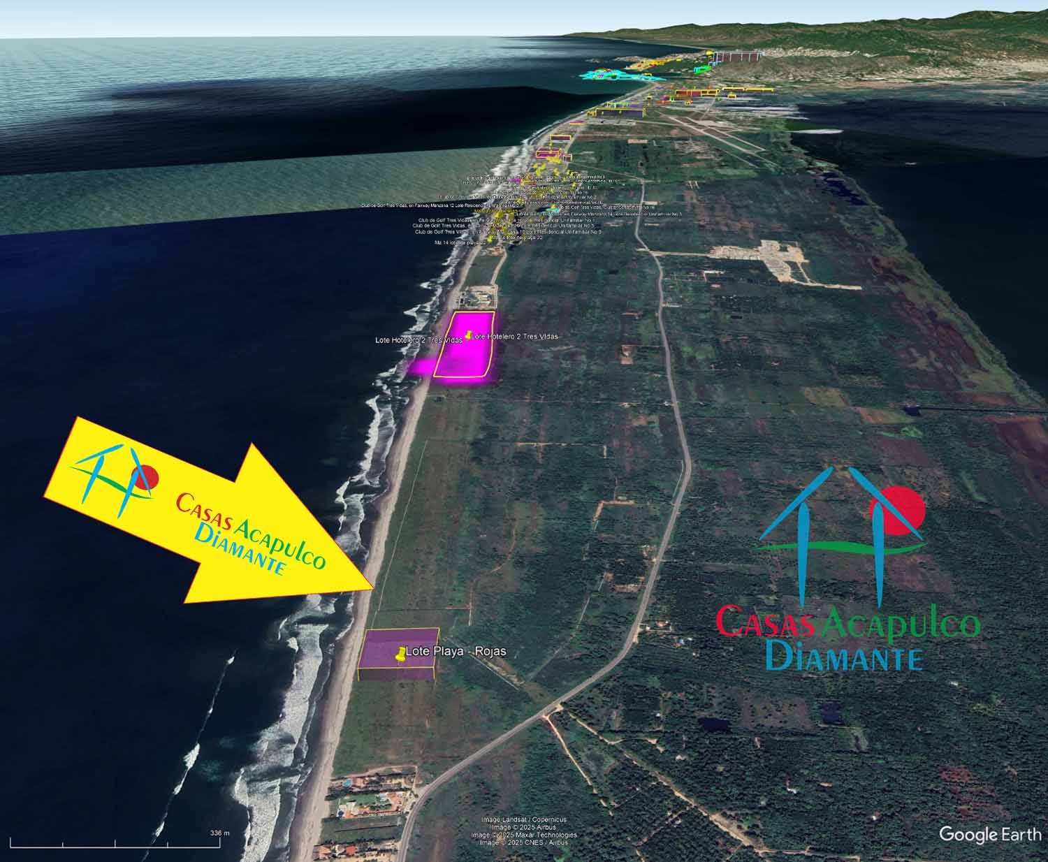 Terreno Playa Encantada Lote de playa Rojas - Vista aérea 2
